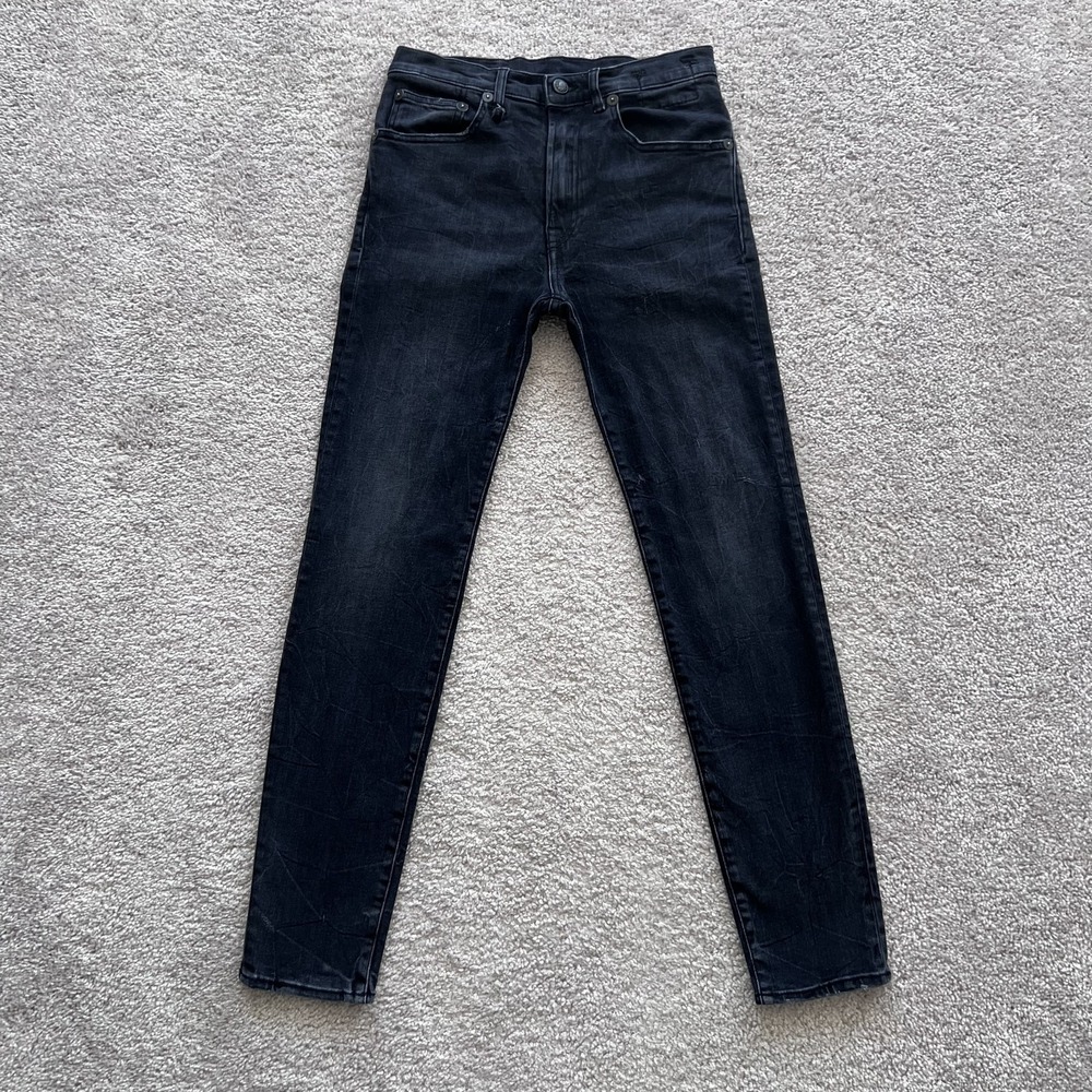 R13 Black Marble Skinny Jeans Womens 27‎ Made Italy Distressed High Rise